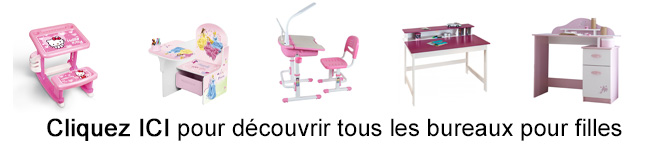 Bureau Enfant Fille Rose Pastel Avec Étoiles – 113 Cm – Rangement Intégré – Peinture Non Toxique – Fabriqué En France