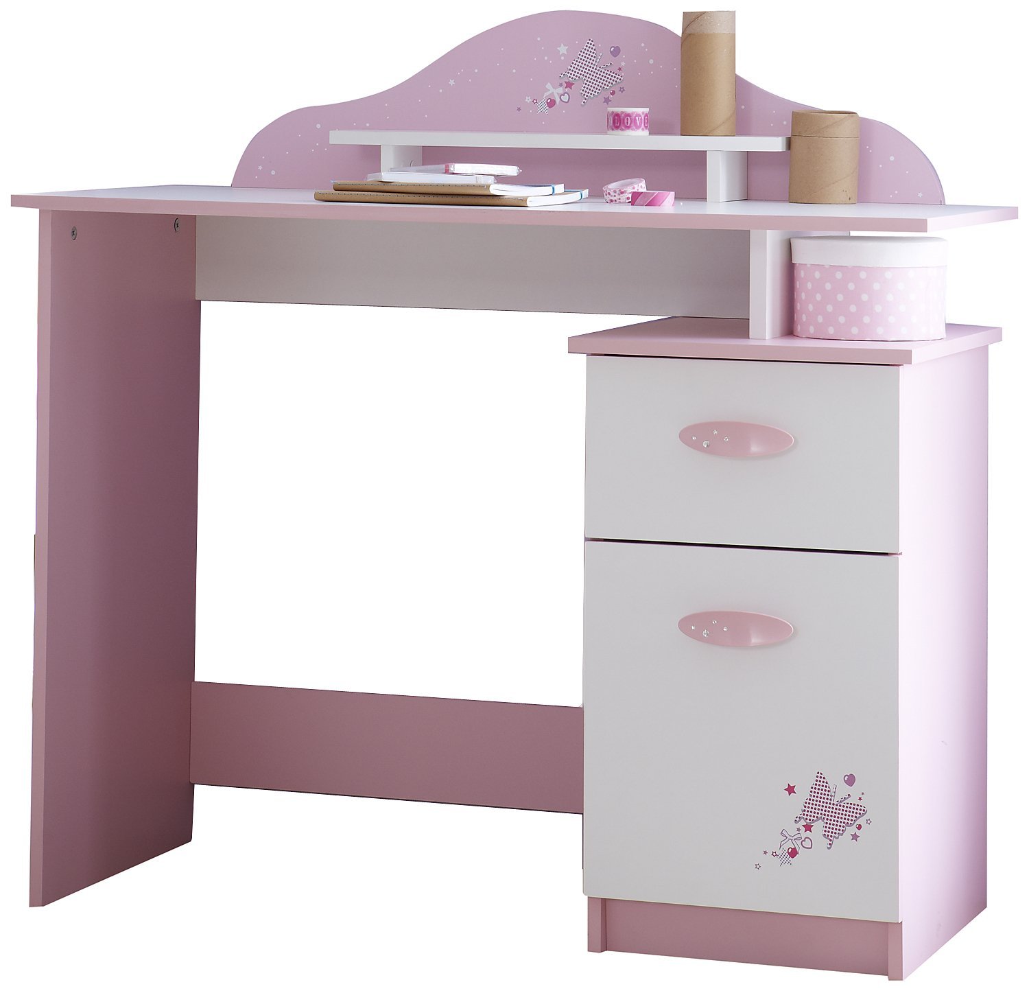 Bureau rose orchidée et blanc : Fiche TEST produit et AVIS