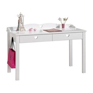 Bureau laqué blanc pour fille