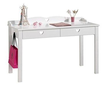 Bureau laqué blanc pour fille